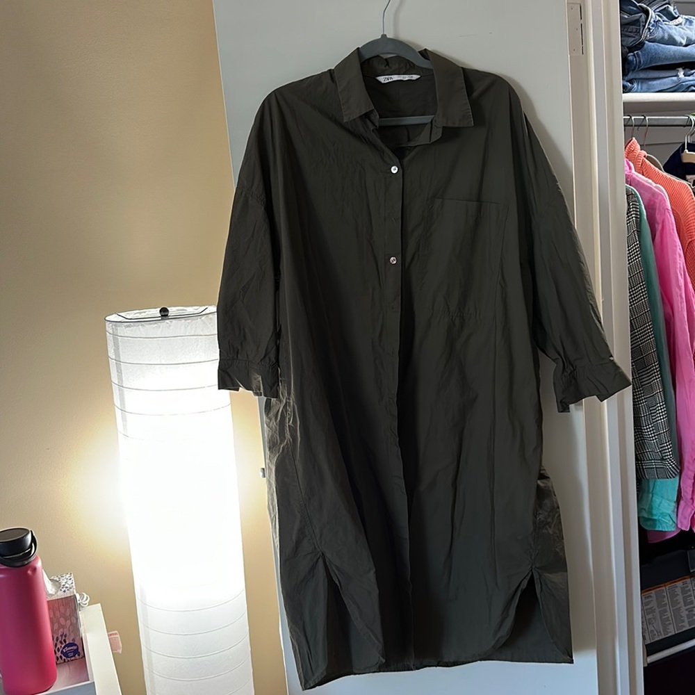 Zara button down dress
